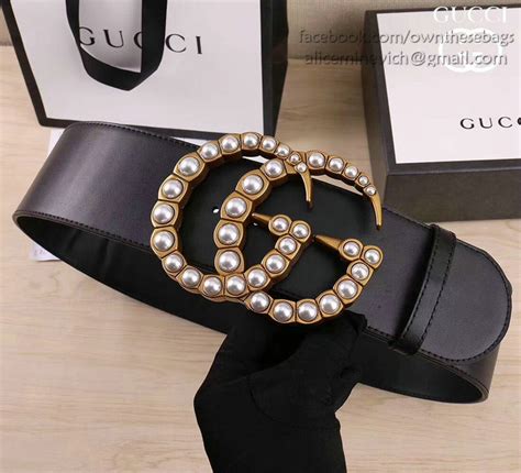 gucci pearl belt wide replica|gucci pearl belt sale.